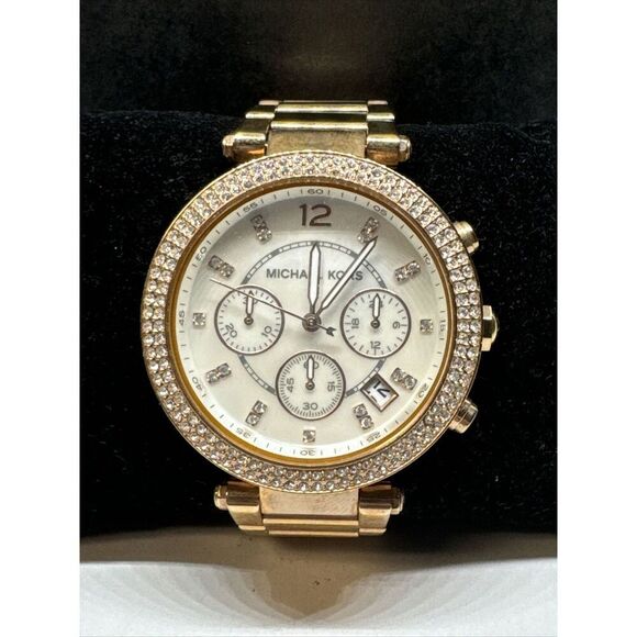 Michael Kors Parker MK5491 Women's Gold Stainless Steel Analog Dial Watch JNA227 - Picture 1 of 11